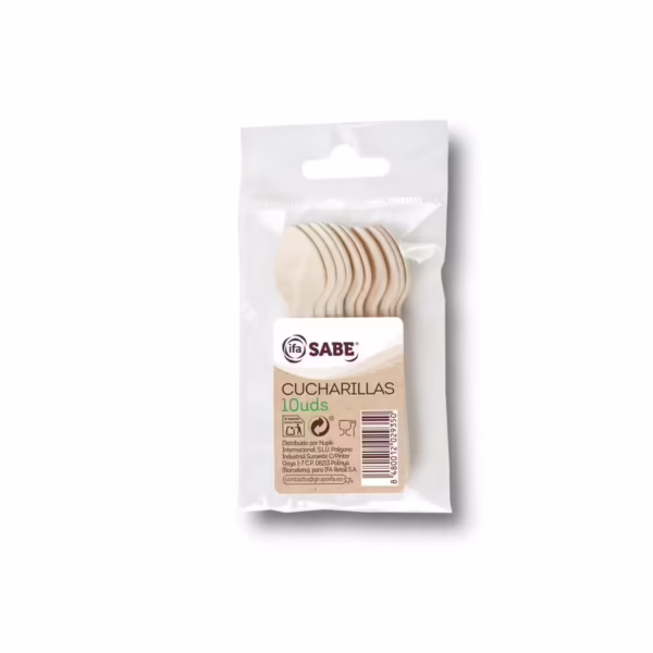 Cucharilla Postre De Madera (Ifa Sabe) paquete de 10u