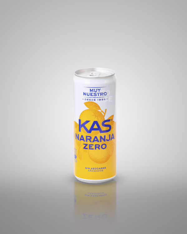 Refresco de Naranja sin Azucar (KAS) lata de 33cl