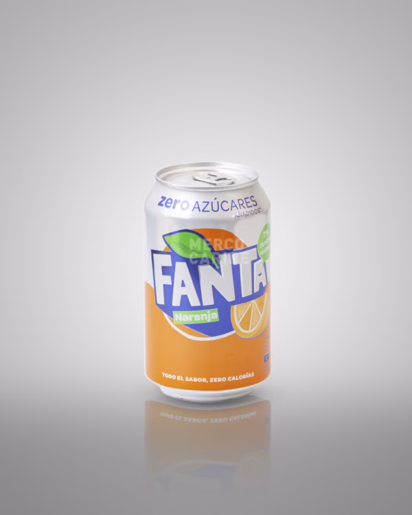 Refresco Fanta Naranja Zero lata de 33cl