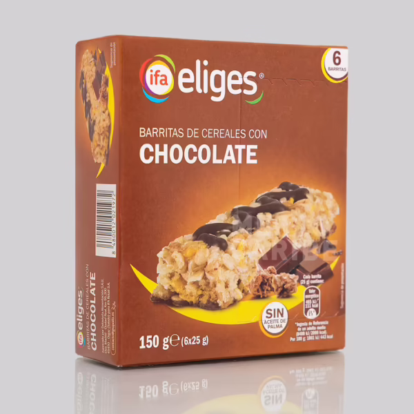 Barritas Cereales con Chocolate (Ifa Eliges) paquete de 6u x 25g