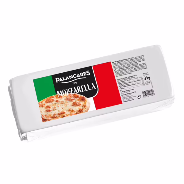 Queso Tipo Mozzarella (Palancares) barra de 3Kg