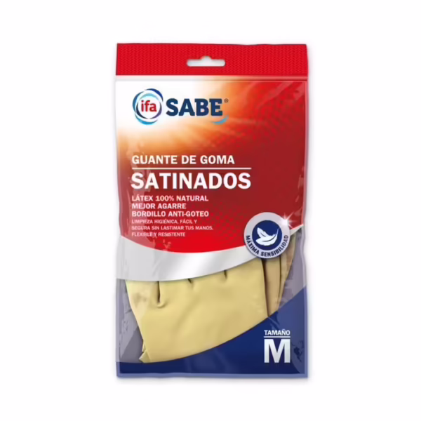 Guantes de Goma Satinados (Ifa Sabe) talla mediana
