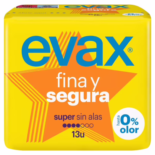 Compresas Fina y Segura Maxi (EVAX) paquete de 13u