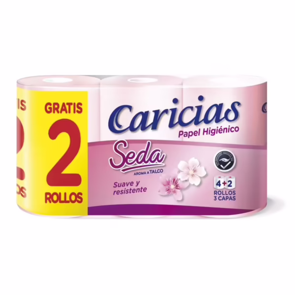 Papel Higienico seda 3 capas (Caricias)