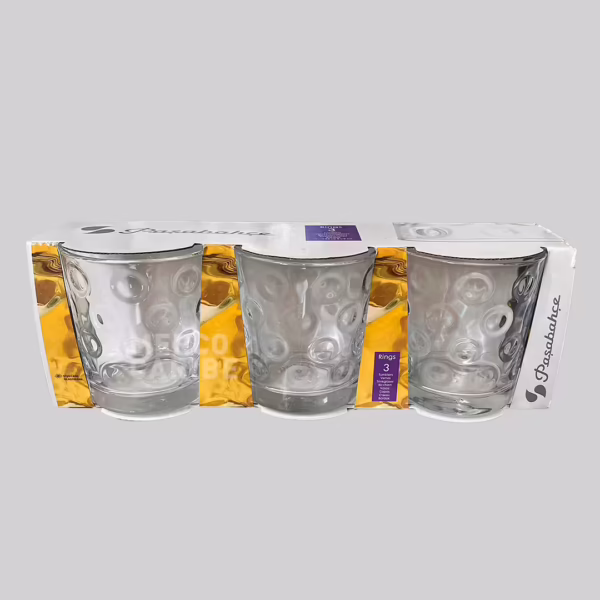 Juego de 3 Vasos Rings Agua 25 cl