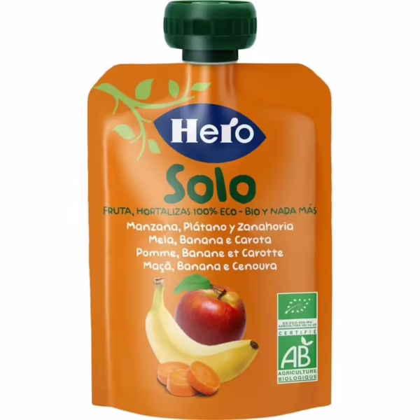 Compota de Manzana - Platano -Zanahoria (Hero Baby) 100g