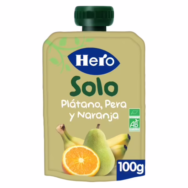 Compota de Platano - Pera - Naranja (Hero Baby) 100g