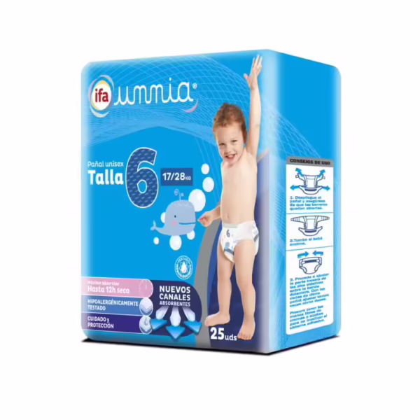Pañal T6 (Ifa Unnia) 17-28 Kg paquete de 25u