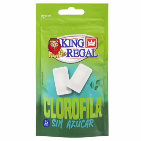 Chicle Clorofila - Sin Azucar (King Regal)  45g - 35 Grageas