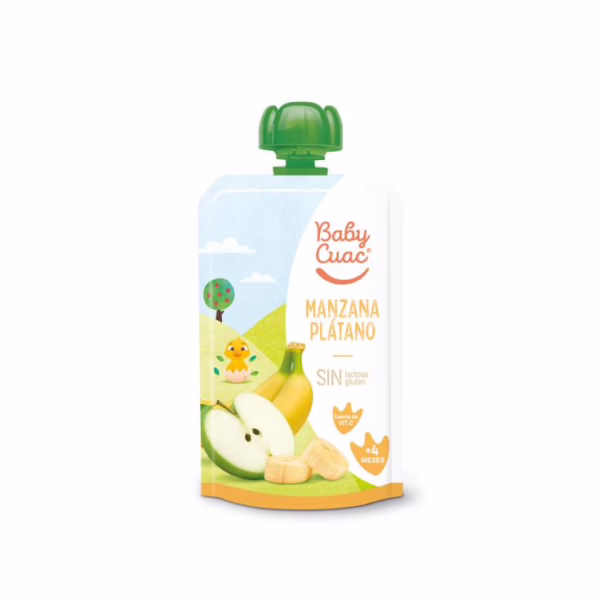 Alimento Infantil Manzana y Platano (Baby Cuac) 120g