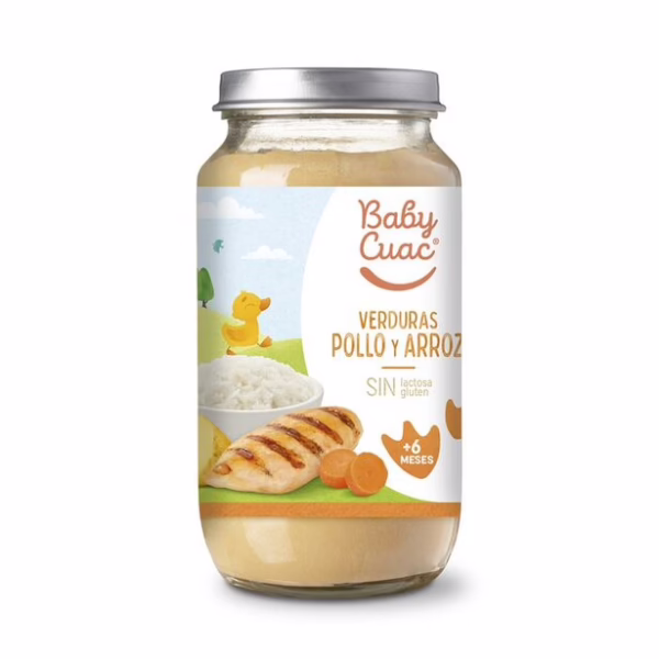 Alimento Infantil Verduras, Pollo y Arroz (Baby Cuac) 250g