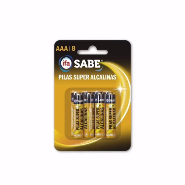 Pilas Super Alcalinas AAA LR03 BL/8 (Ifa Sabe)