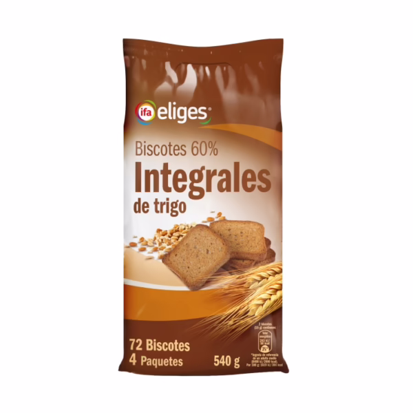 Biscotes Integrales (Ifa Eliges) 72 Rebanadas 540g