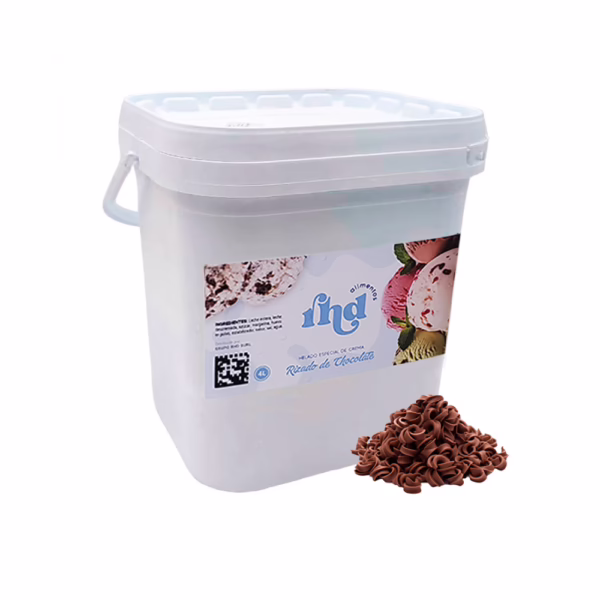 Helado Especial de Crema Rizado de Chocolate (Rhd) Cubo 4L