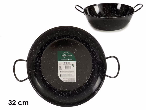 Sartén Honda Esmaltada con Asas (La Dehesa) 32 cm