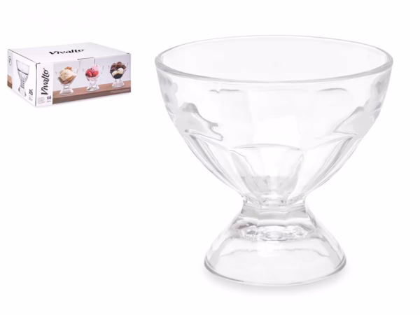 Copa Helado de Vidrio con Pie (Vivalto) Set 6ud.