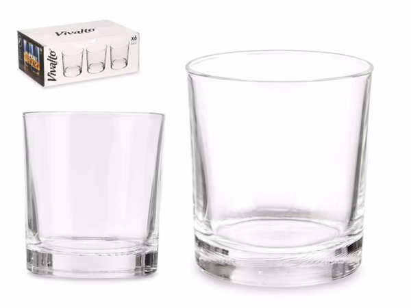 Vaso Vidrio Whisky (Vivalto) Set 6ud. 320ml