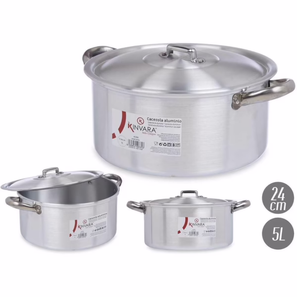 Cacerola Aluminio (Kinvara) 24cm 5L