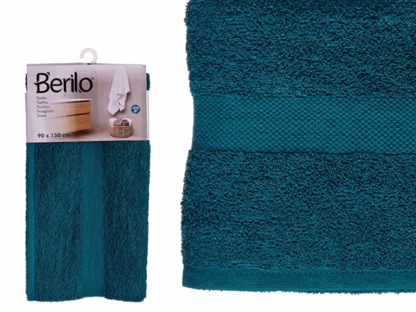 Toalla Lisa Color Azul (Berilo) 90X150
