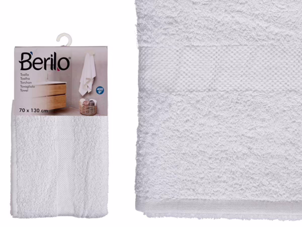 Toalla Lisa Color Blanco (Berilo) 70X130