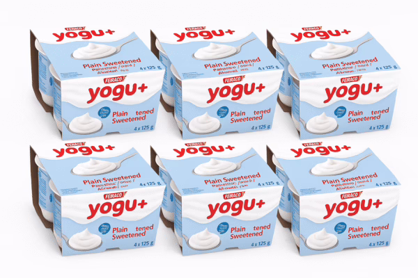 Yogurt Natural Azucarado Larga Vida (Feiraco) 6 pack de 4x125g
