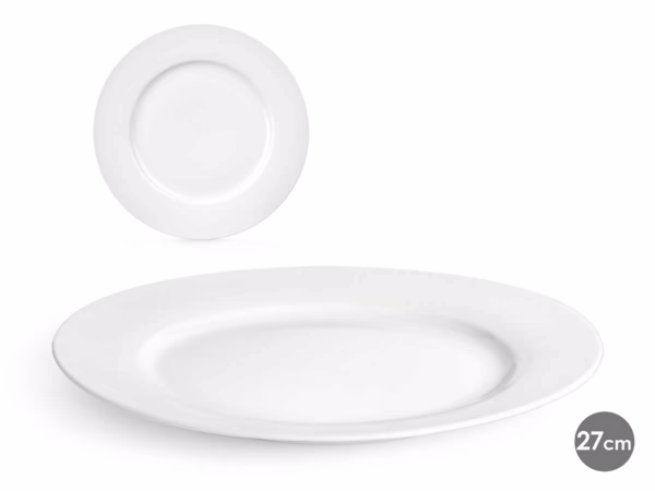 Plato Llano Porcelana (Vessia) Set 6ud. 27cm