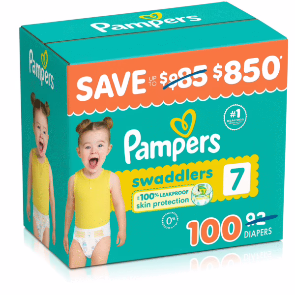 7T 41+Lb / 19+Kg (Pampers) Swaddlers 100ud.