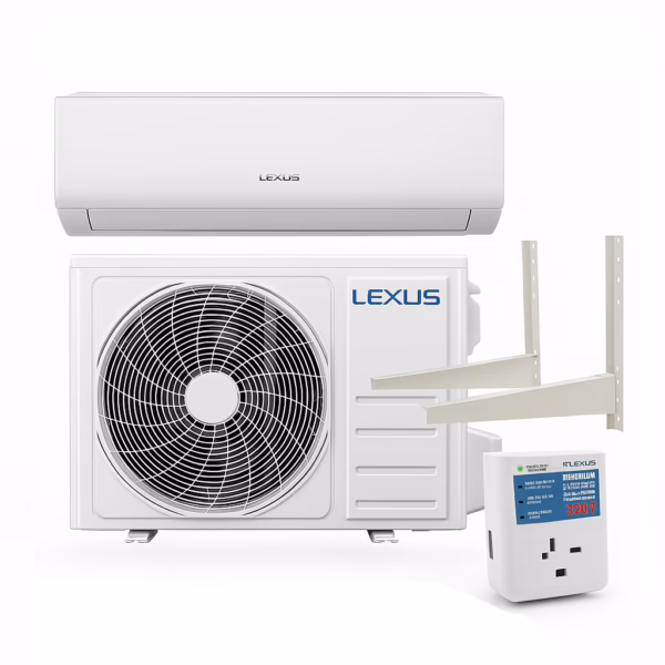 Split AC (Milexus) 12000 BTU 220V/60Hz + Soporte para Split (Milexus) + Protector Regulador de Voltaje (Milexus) 220V