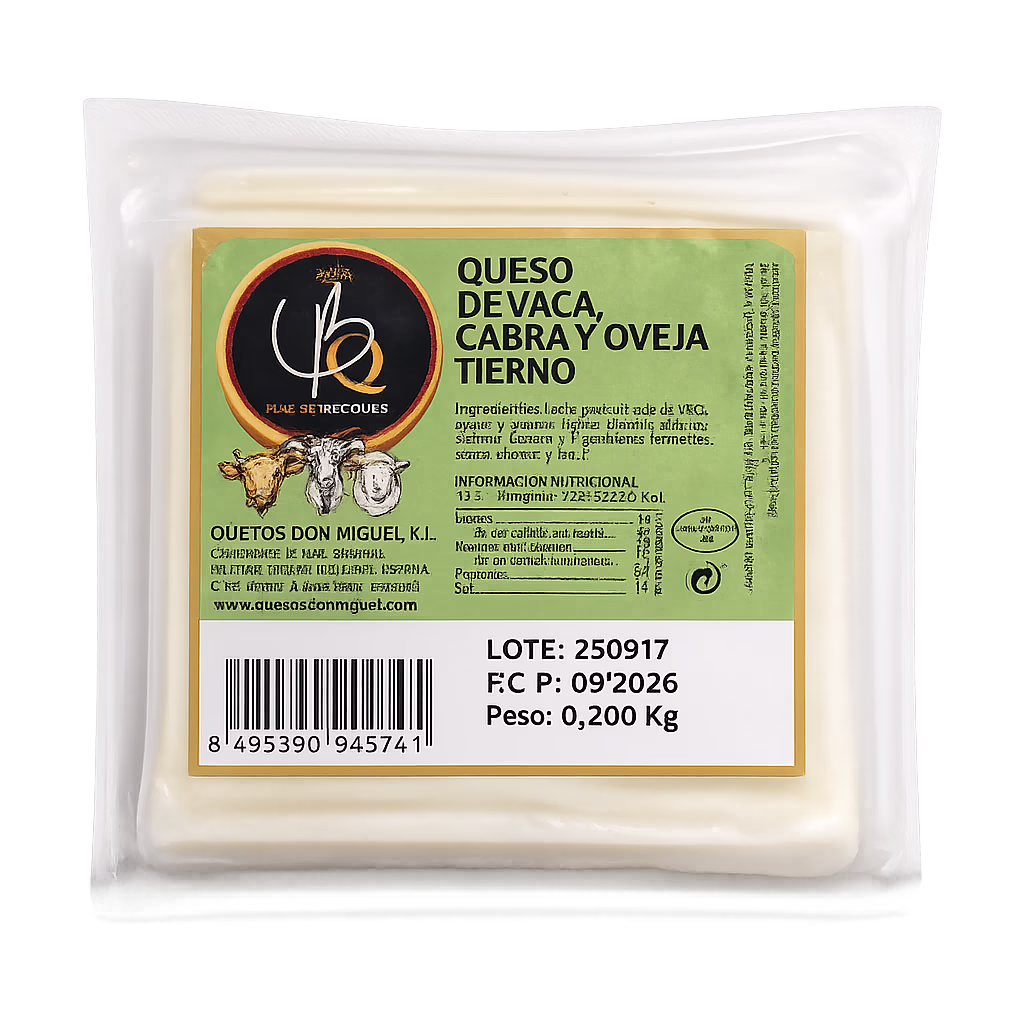 Queso de Mezcla Tierno Cuña (Maese Becquer) 200g