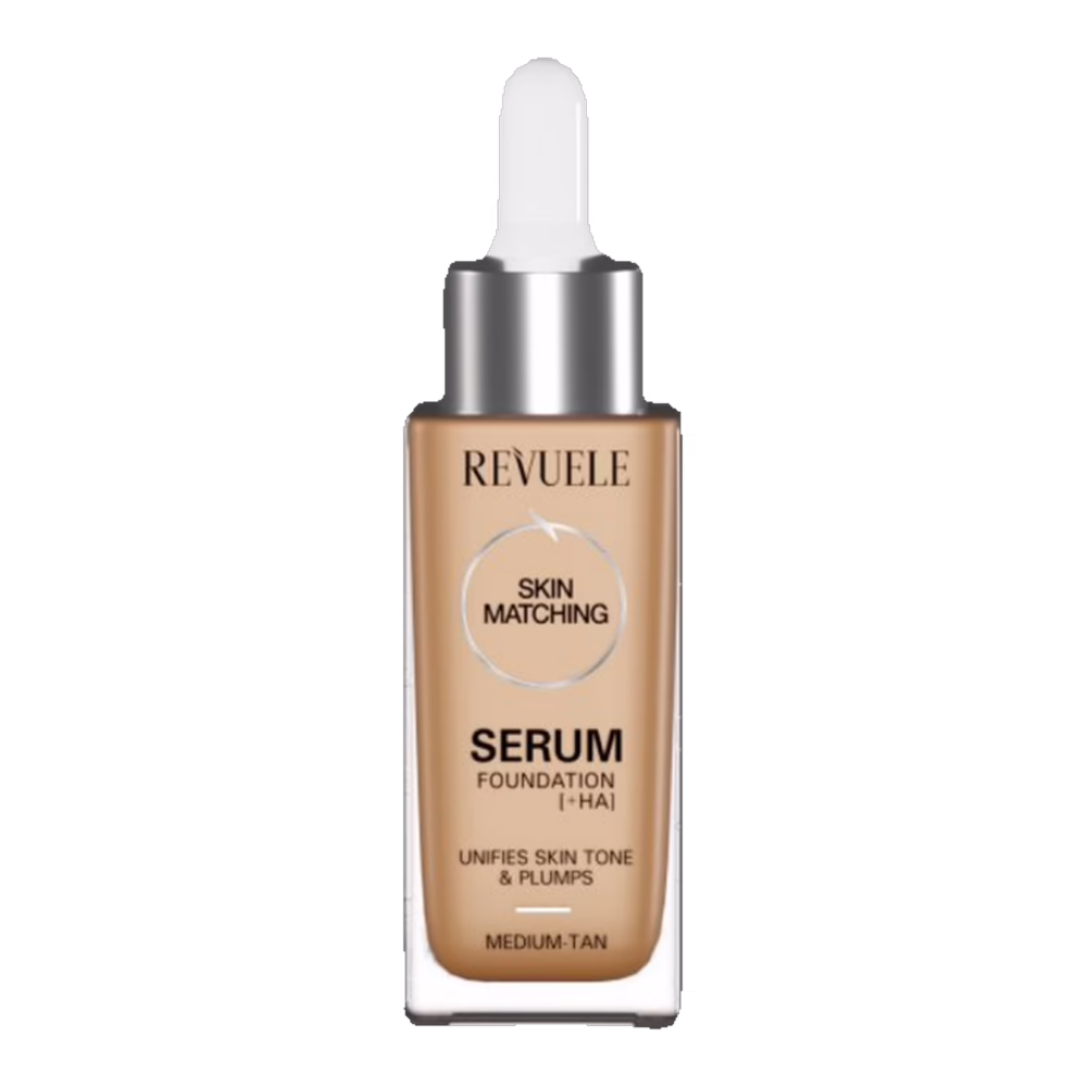 Base de maquillaje - Serum Foundation + HA (Revuele) 30 ml - Medio Oscuro