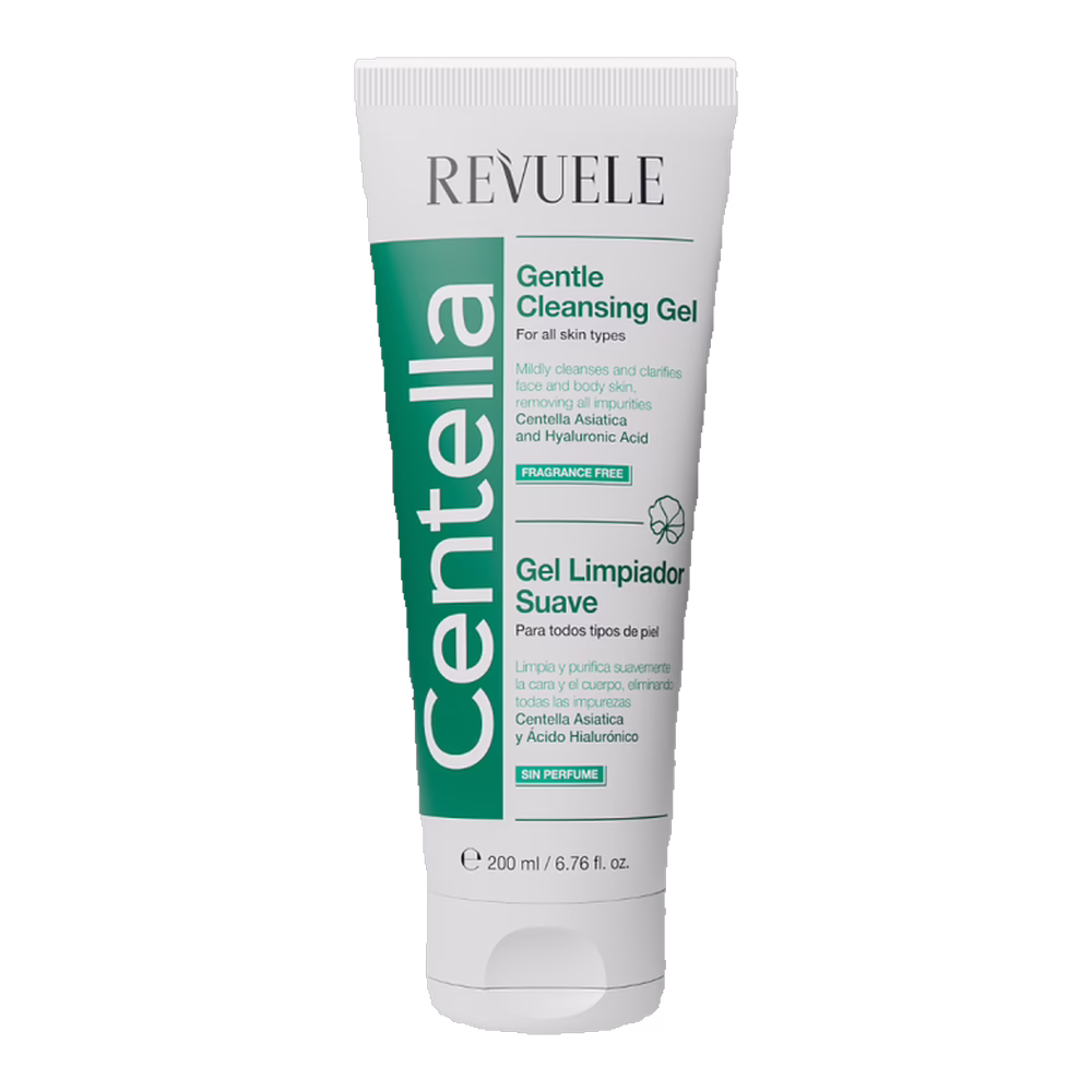 Gel limpiador facial suave - Centella asiática (Revuele) 200 ml