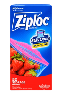 Bolsa plástica con ziper – 1 galón – storage – stayopen – 26.8 cm x 27.3 cm (Ziploc) 52 ud.