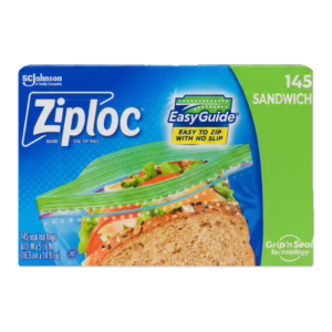 Bolsa plástica con cierre - sándwich - easyguide - 16.5 x 14.9 cm (Ziploc) 145 ud.