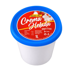 Crema Helada de yogurt + fresa (Santa Ana) 1l